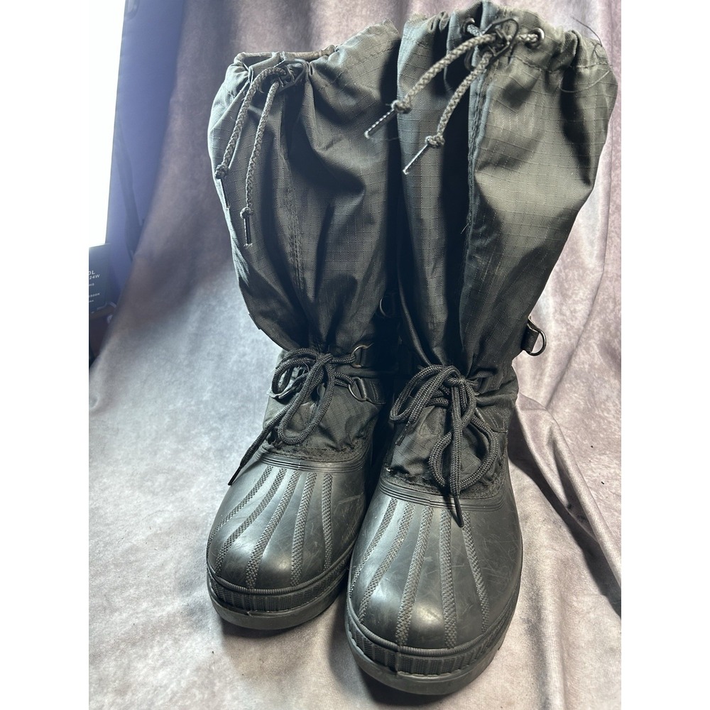 Sorel Men's Size 13 Black Tall Winter Snow Boots Felt Liner Made in Canada